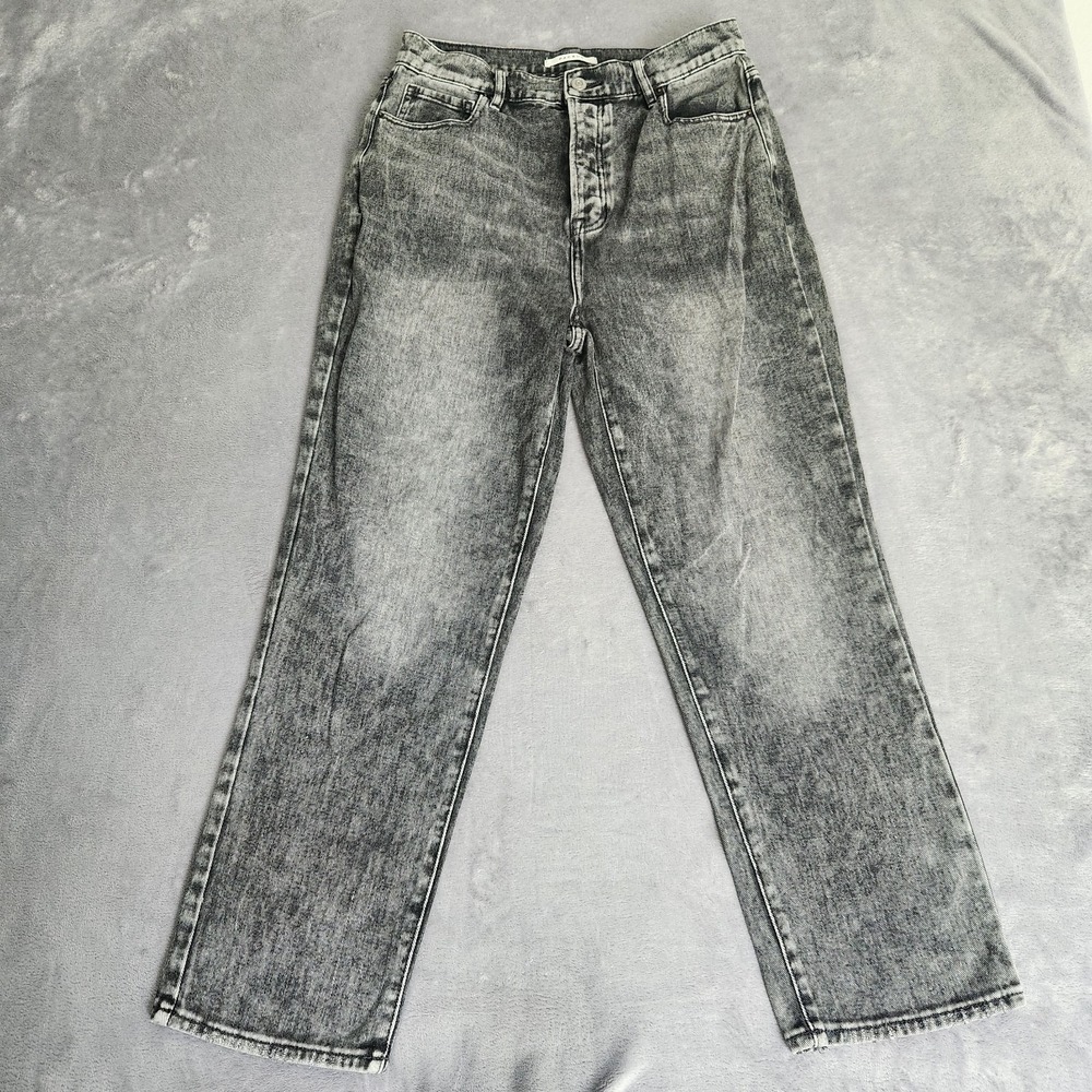 PacSun High Rise Straight Leg Jeans Women's 29 Grey Acid Wash Denim 100% Cotton